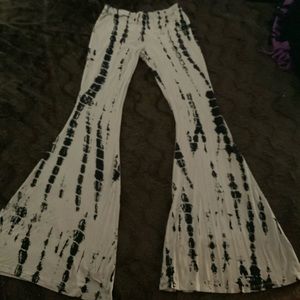 SKINNY TO FLARE 🥰 BOHO HIPPIE PANTS~BLACK & CREAM